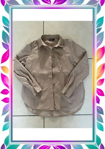 Chemise similicuir beige Tally weijl XS