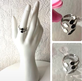 bague argentée acier inoxydable