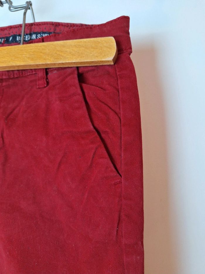 Pantalon chino bordeaux garçon 10 ans TAO - photo numéro 4