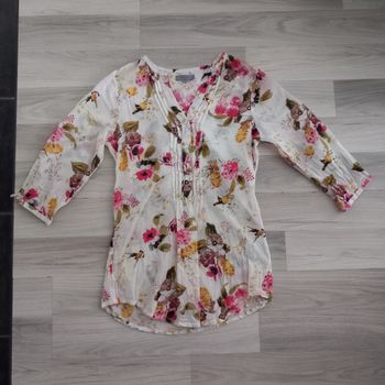 Chemisier femme à manches 3/4 à motifs à fleurs Tex Woman taille 36