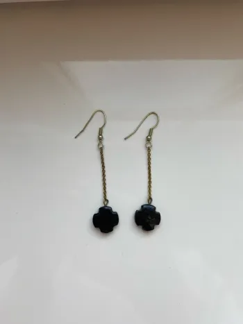 Boucles d’oreilles à perle noire