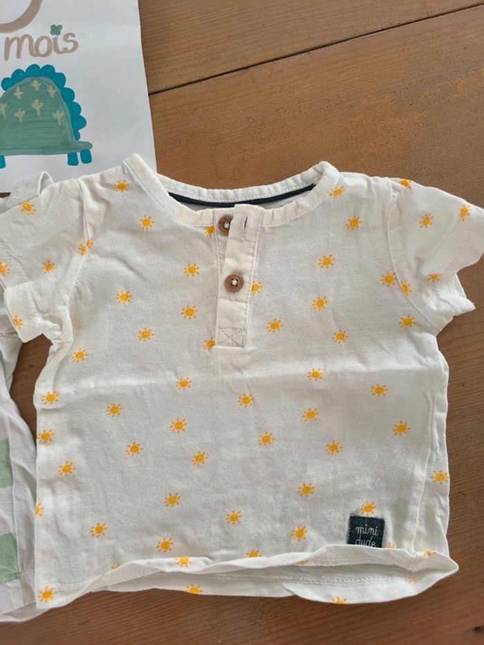 Lot 3 T-shirt manches courtes bébé garçon 3 mois - photo numéro 2