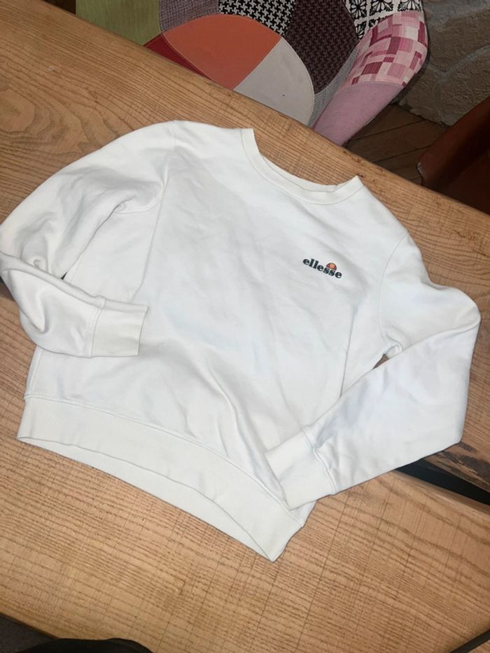 Pull sweat ellesse fille ado 12 13 ans blanc XXS