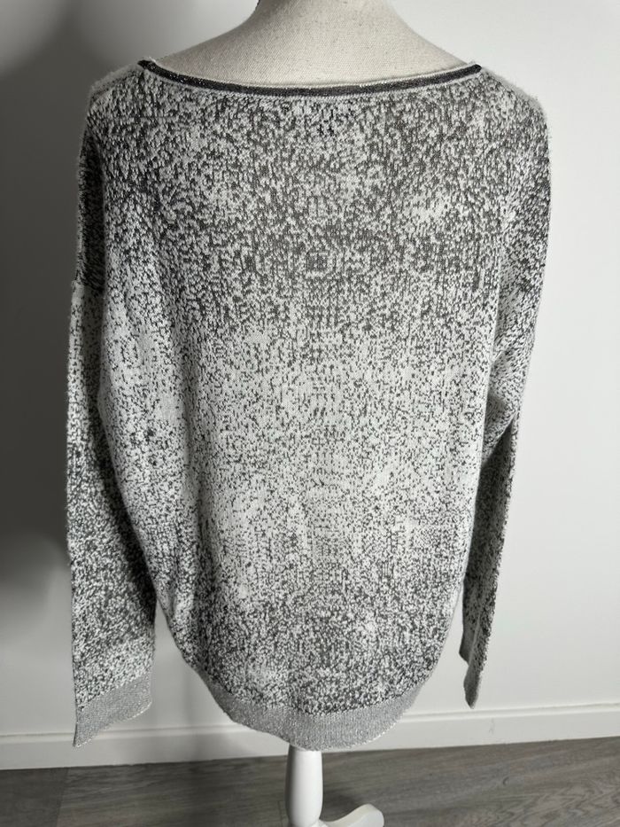 Pull moucheté gris et argenté Eva Kayan T44 XXL - photo numéro 3