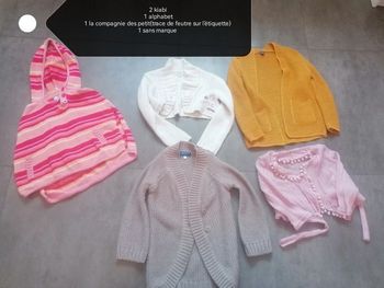Lot de 10 gilets et vestes 4 ans