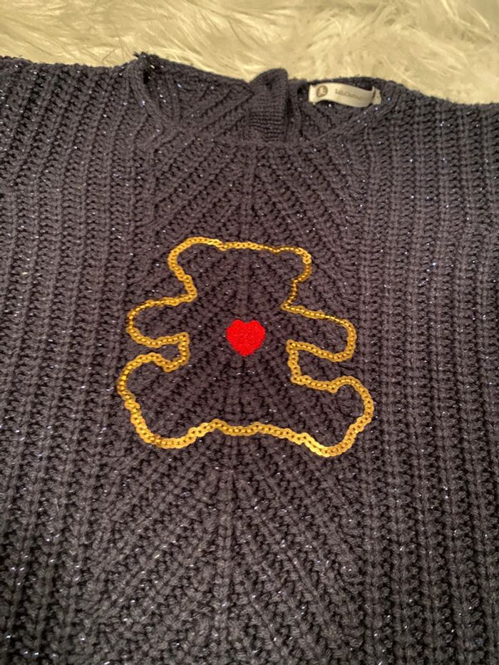 Pull en laine bleu marine pailletté 🌸 Lulu Castagnette - photo numéro 2
