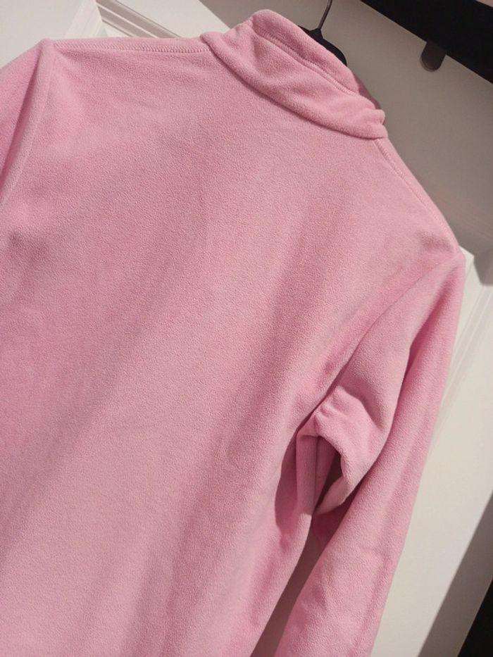 🔝 Polaire manches longues a zip Decathlon rose taille 14 ans 100% polyester - photo numéro 4