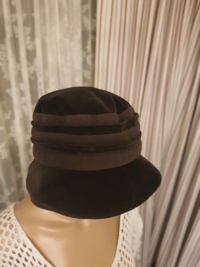 Chapeau marron laine/coton taille M - photo numéro 4