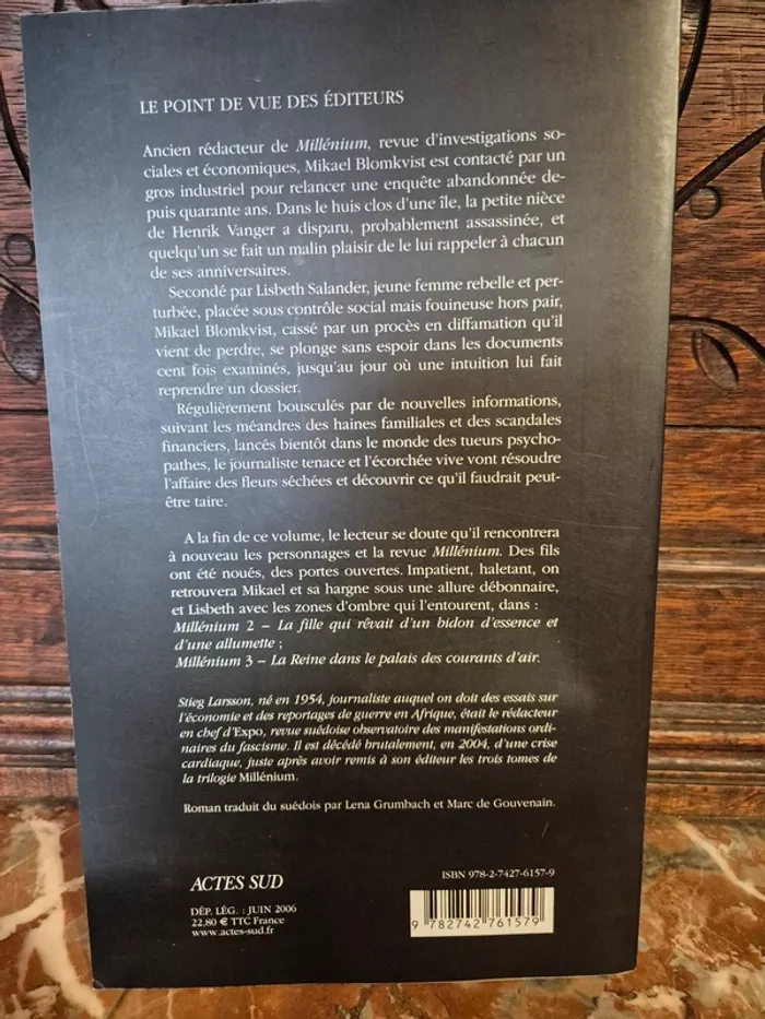 📚 Millenium - Tome 1 📚 - photo numéro 2