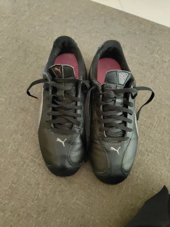 Baskets noires argentées Puma