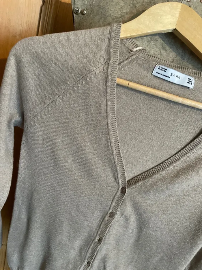 Gilet beige Zara - photo numéro 2