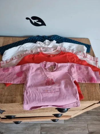 Lot de 5 Tee-shirt manches longues 6 mois