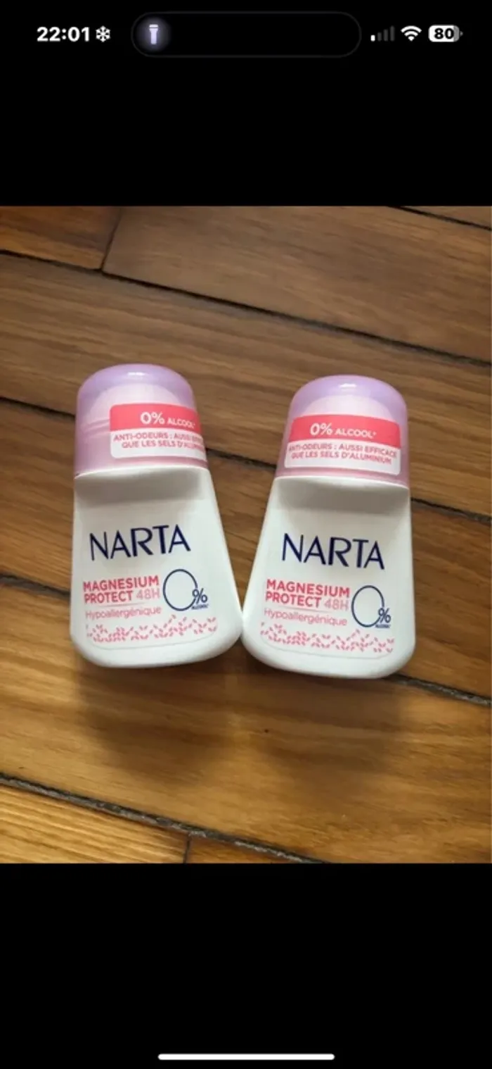Déodorant narta magnésium
