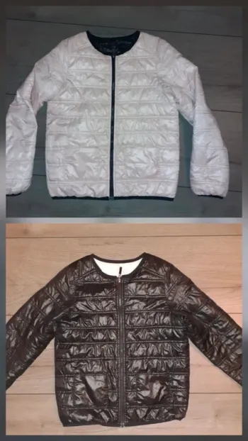 Doudoune réversible  Rose poudré noir