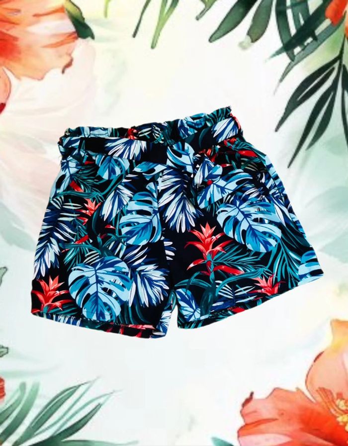 🌴Short tropical Look Estival jungle foliage summer shorts🌴 - photo numéro 3
