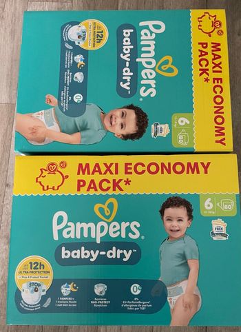 Mega pack de 160 couches baby dry taille 6 neuf