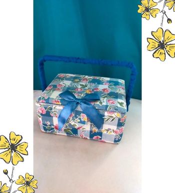 Coffret Bijoux vintage & ethniques + boîte à bijoux tissu fleuri