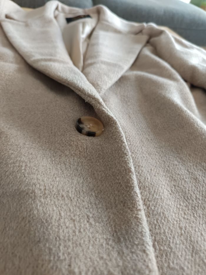 Manteau beige automne hiver taille S - photo numéro 2