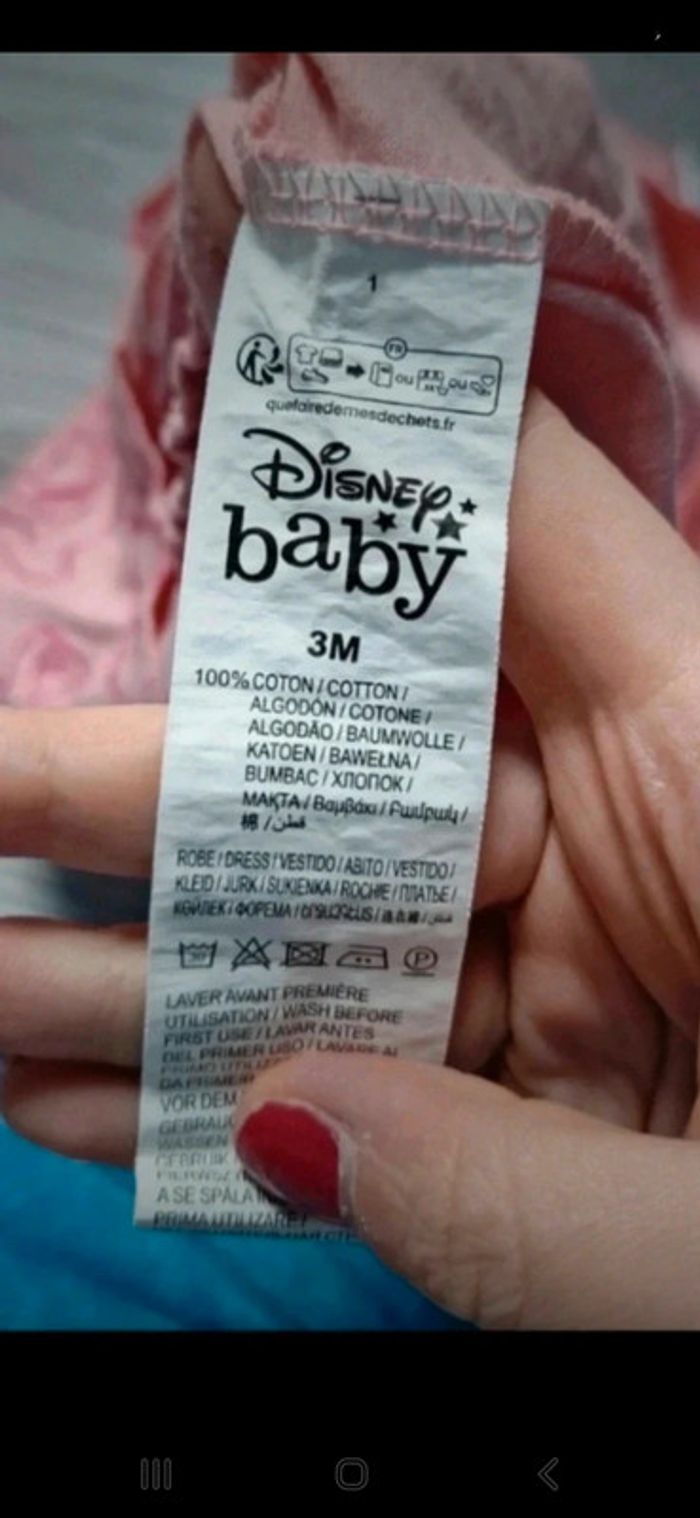 Robe à manches courtes Kiabi Disney 3mois 👻 - photo numéro 3