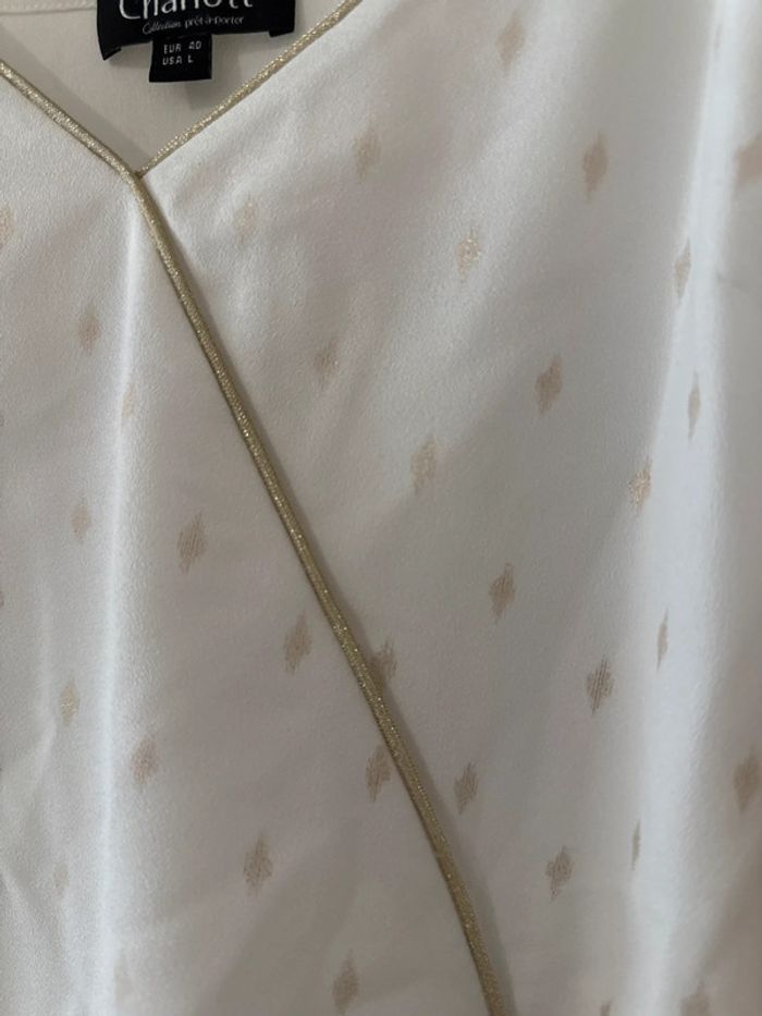 Top Débardeur Charlott’ blanc à bretelles – Taille L (40) - photo numéro 3