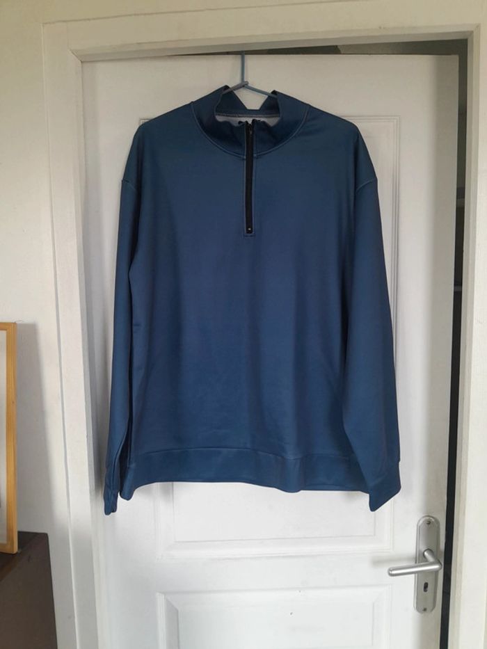 Sweat uni neuf avec zip léger