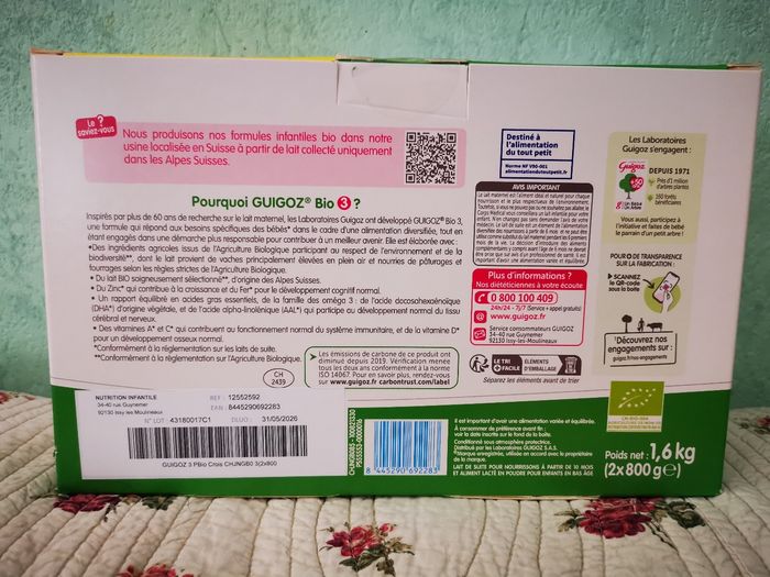 Lot 2 Guigoz bio 3 (neufs) - photo numéro 4