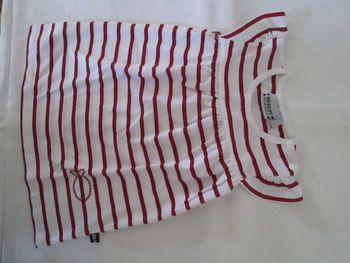 Robe blanche Hublot rayures rouges