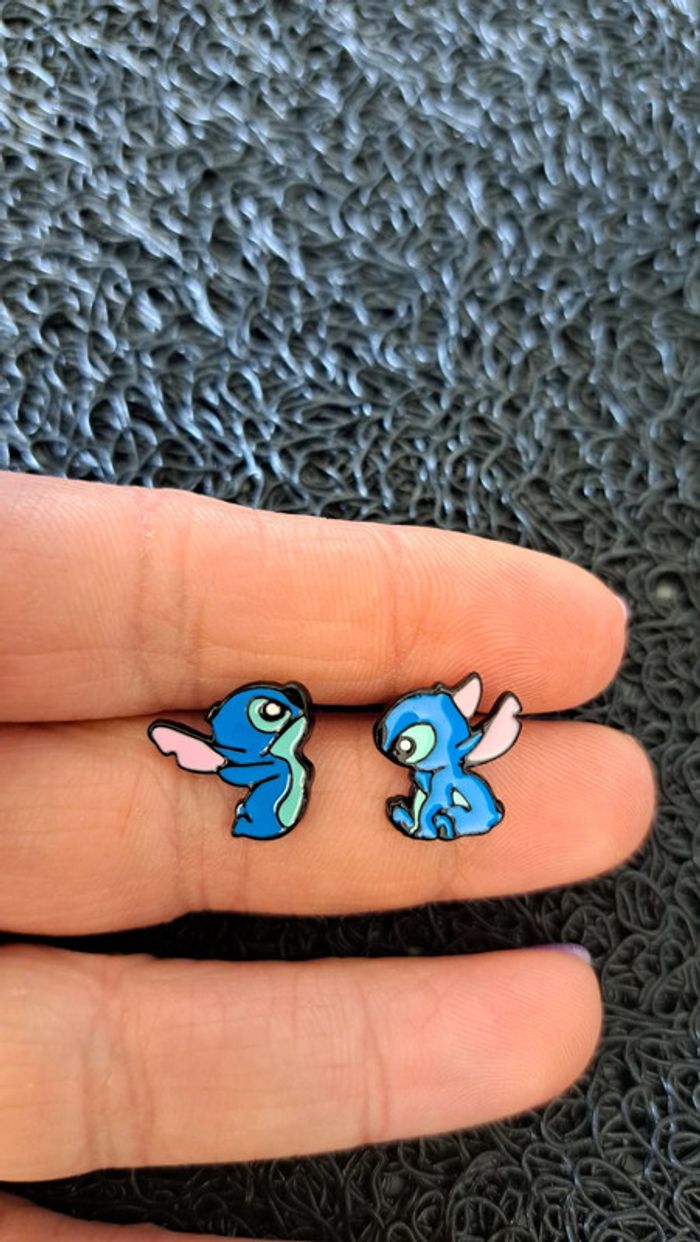 Boucles d'oreilles stitch - photo numéro 2