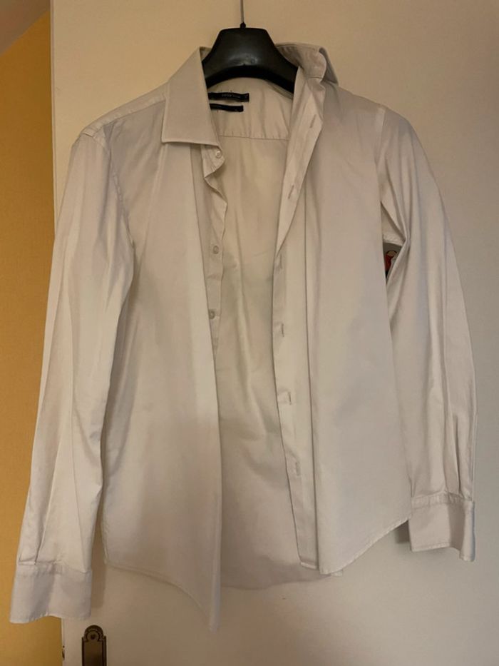 Chemise manches longues blanche homme