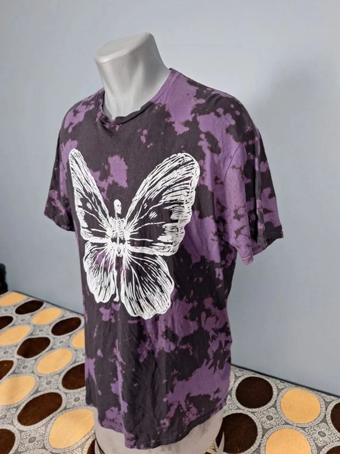 t shirt tie dye violet homme taille XL floqué (392) - photo numéro 5