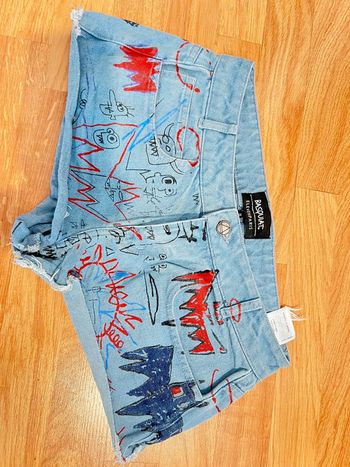 Short en jeans motif dessin Elevenparis taille W26 34