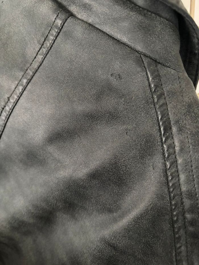 Veste grise effet cuir C&A - Taille 16 ans - photo numéro 11
