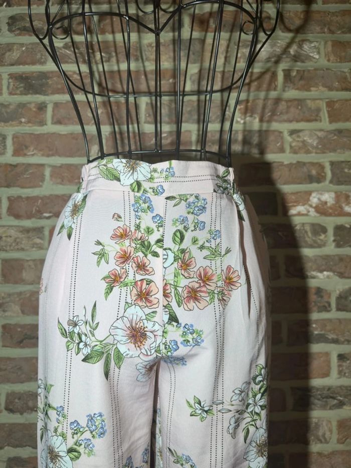 Pantalon rose clair fleuri Primark Taille XXS / 32 - photo numéro 3