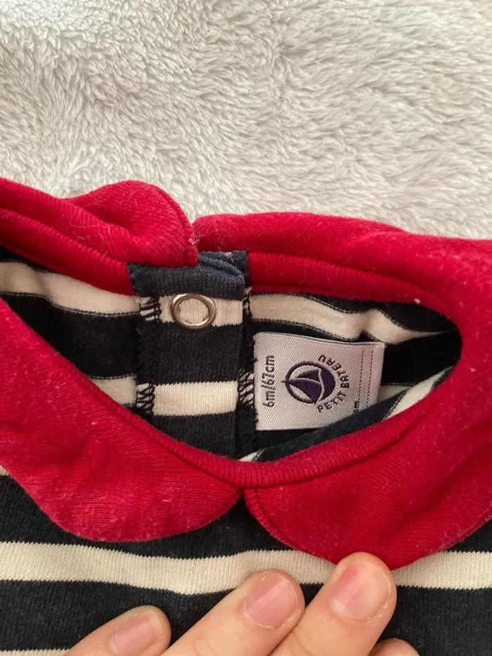 Robe marinière, petit bateau, six mois - photo numéro 2