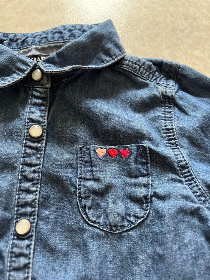 Chemise en jean fille 18 mois - photo numéro 2