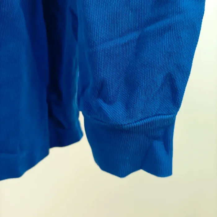 Polo manches longues bleu coton logo brodé jaune Ralph Lauren garçon casual sport 7 ans A1432 - photo numéro 5