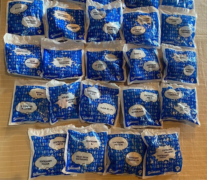 Collection complète des Schtroumpfs Mcdonald's 2018, neuve - photo numéro 4