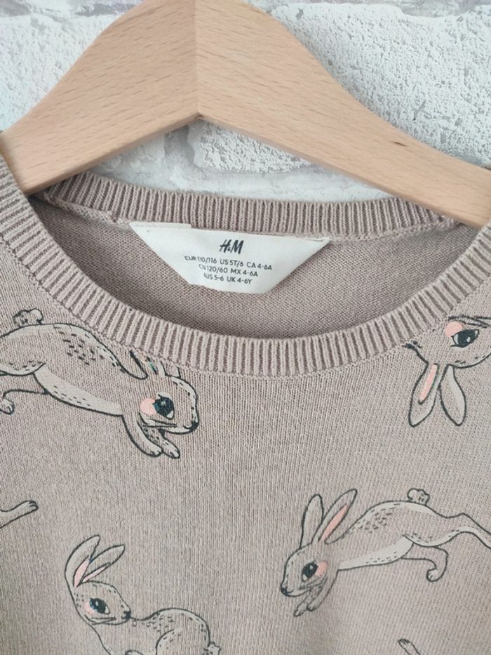 Pull H&M Lapin – Taille 4/6 ans - photo numéro 3