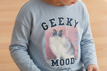 T-shirt Manches Longues Chat – Tex – 5/6 ans