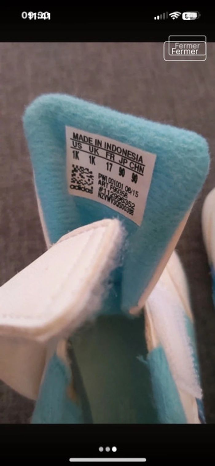 Baskets souples Adidas - pointure 17 - 5€ - photo numéro 4