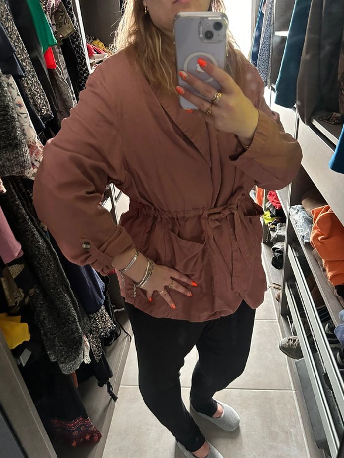 Veste en lin Camaïeu T46 - photo numéro 2