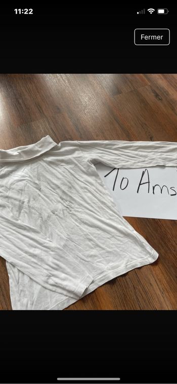 Sous pull col roulé blanc