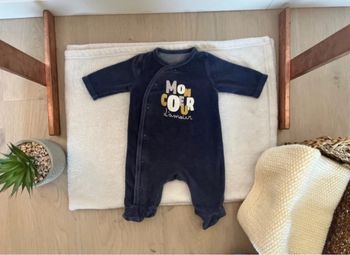 Pyjama en velours en 1 mois