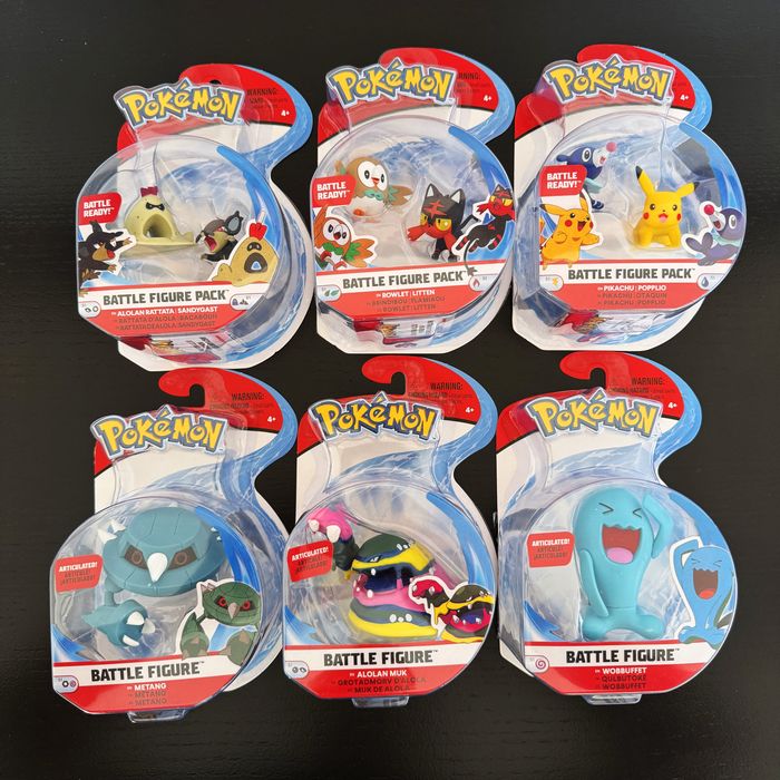 Lot de 6 packs Battle Figure Figurines Pokémon