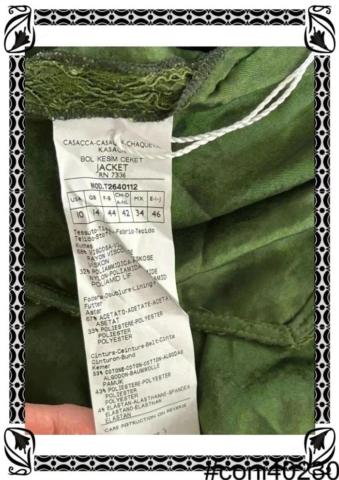 Top Dos Nu Vert Foncé Taille 44 - photo numéro 3