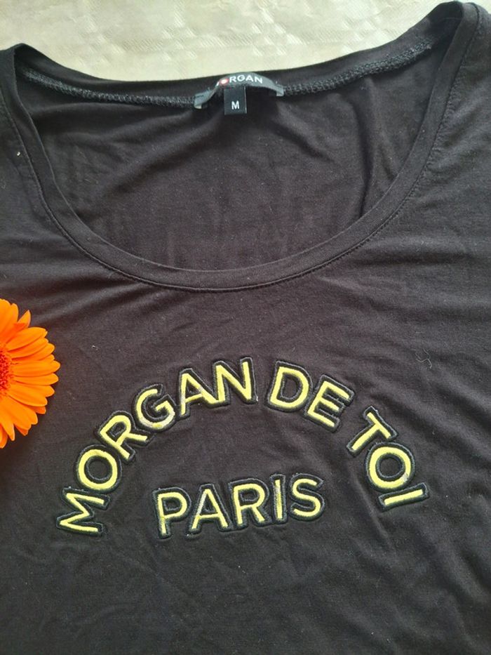 T-shirt Morgan noir encolure ronde - bon état - photo numéro 4