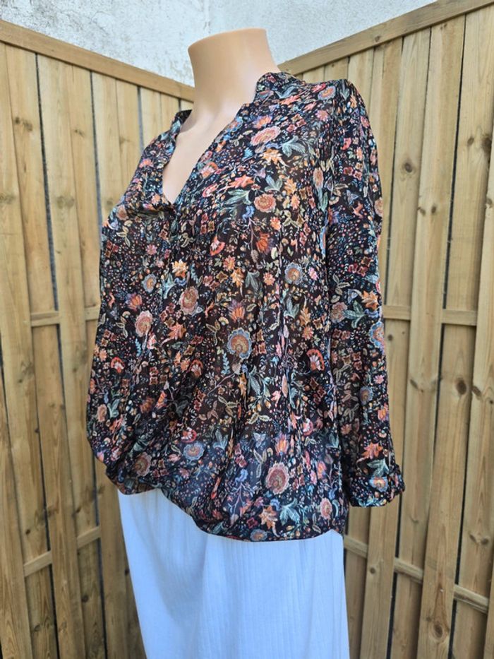 Tunique blouse Manches 3/4 voilage 🍒cache cache🍒taille 38/40/42 - photo numéro 2