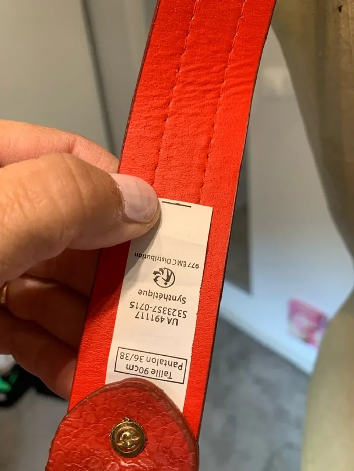 Ceinture rouge 90 cm - photo numéro 3