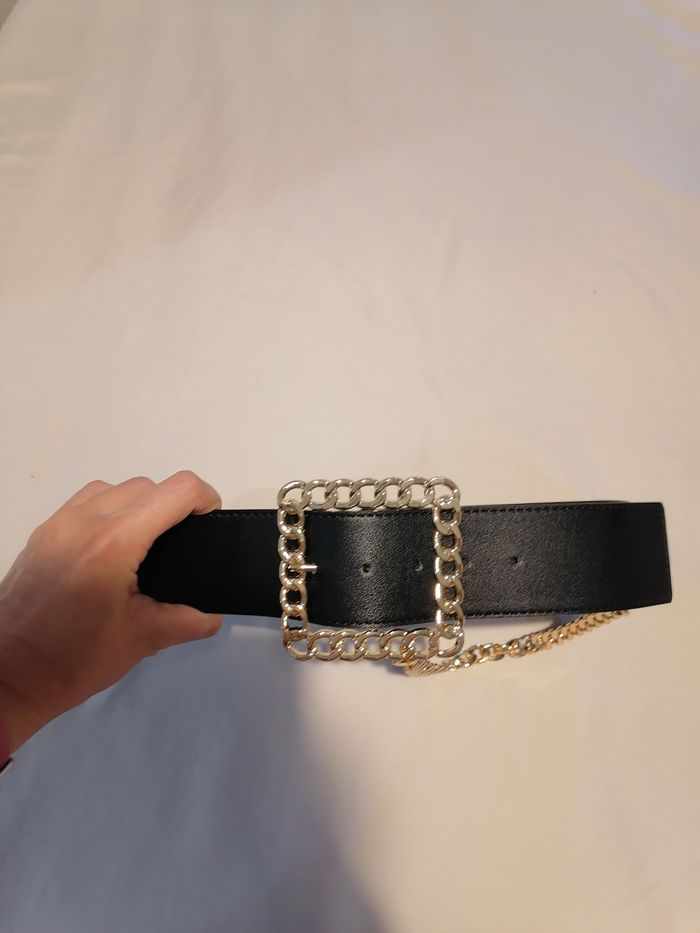 Ceinture femme noir et doré - Style large - photo numéro 6