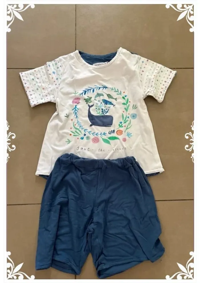 🌊 Pyjama enfant fille - Taille 6 ans - Fait main avec amour 🌊 - photo numéro 3